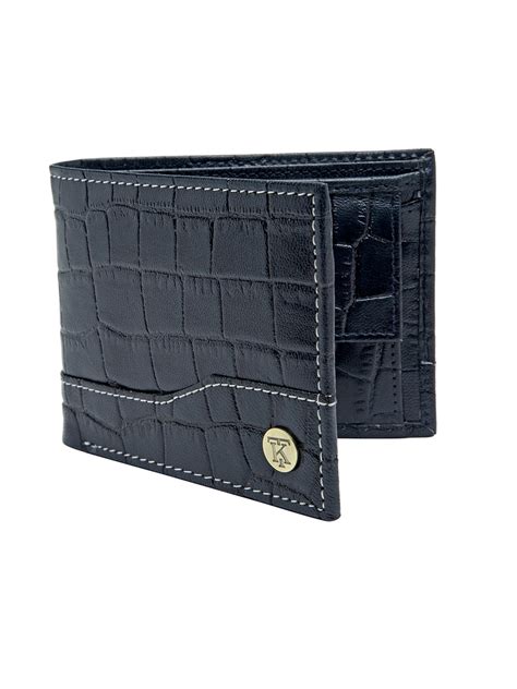 Teakwood Unisex Genuine Leather Blue Bi Fold RFID Solid Wallet with st ...