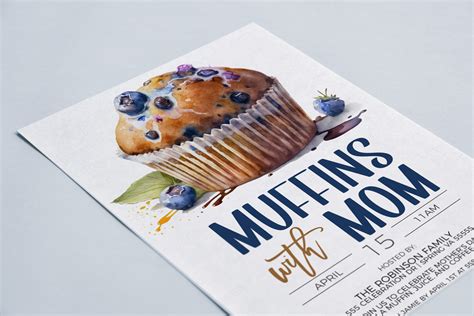 Muffins With Mom Invitation, Mother's Day Muffin Invite, Mother's ...
