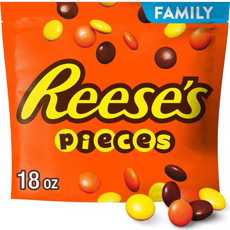 Reese's Pieces Peanut Butter In A Crunchy Shell Candy, Family Pack