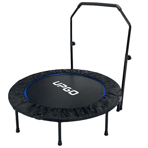 UPGO 48" Foldable Mini Trampoline Max Load 450lbs, Fitness Rebounder with Adjustable Foam Handle ...