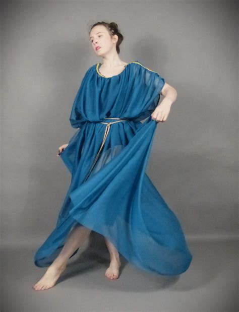 Ready to ship Ancient Greek Women Chiton Trim Decorative Tunic In ...