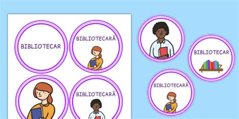 Bibliotecar - Insigne (teacher made)