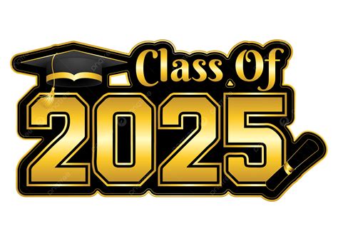 Golden Text Graduation Class Of 2025 Vector, Class Of 2025, Happy ...