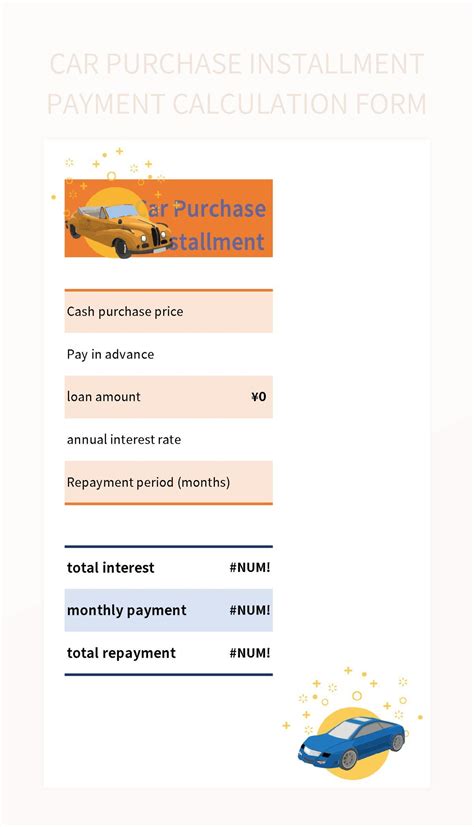 Free Car Purchase Templates For Google Sheets And Microsoft Excel - Slidesdocs