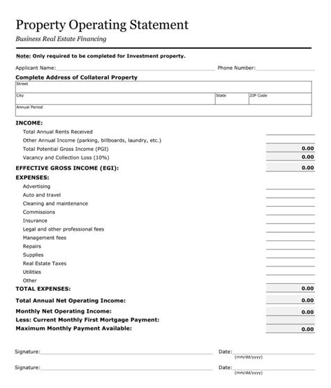 Sample Business Operating Proforma 的图像结果