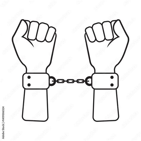 Vector de Stock Arrested Handcuffed Handcuffed Kidnapped Kidnapping ...