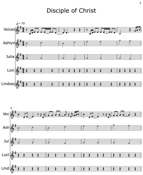 Disciple of Christ - Sheet music for Violin, Viola, Choir Tenor