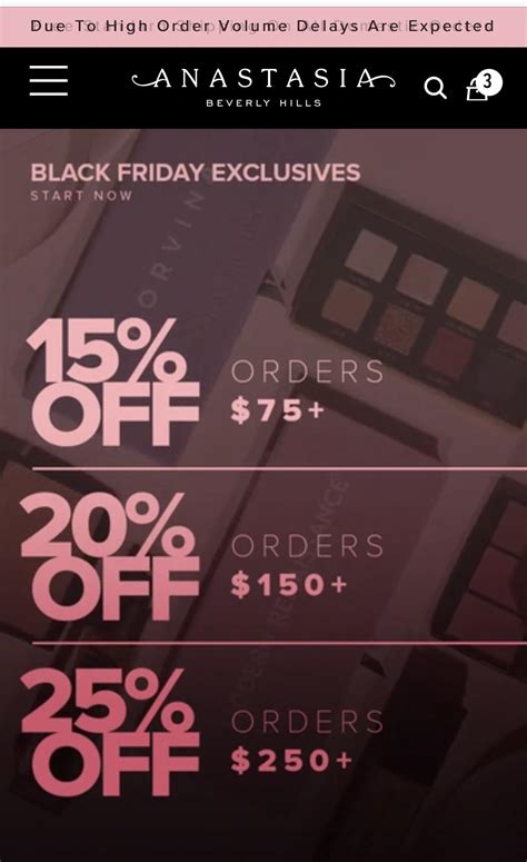 Anastasia Beverly Hills Black Friday exclusive starts now! 15% off $75 ...