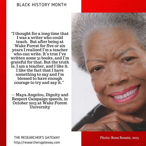 Black History Month - Maya Angelou - The Researcher's Gateway