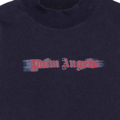 Palm Angels – Boys Blue Logo-Print Sweatshirts – Little Tags Luxury