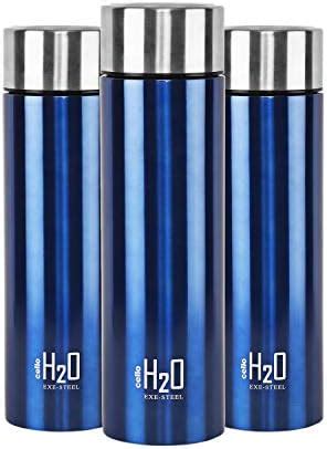 CELLO H2O Stainless Steel Water Bottle | Leak proof & break-proof | Lid ...