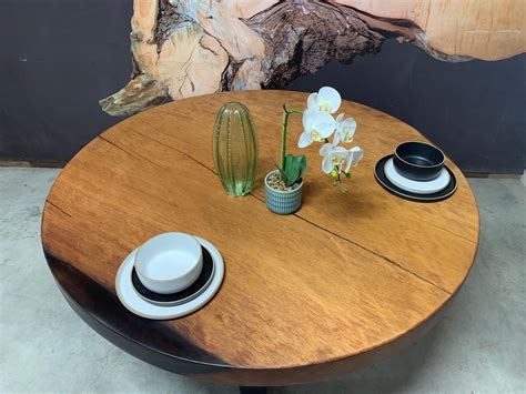 Kauri Round Dining Table 1.4m diameter in Solid Ancient Kauri Wood For ...
