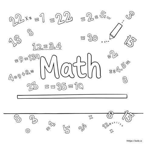 Math Coloring Page