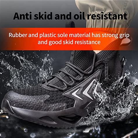 Buy SPIEZ Men Steel Toe Sneakers Puncture Proof Safety Work Shoes ...