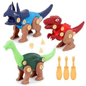 Zest 4 Toyz Dinosaur Toys for Kids Pack of 3 DIY Take Apart Dinosaur ...