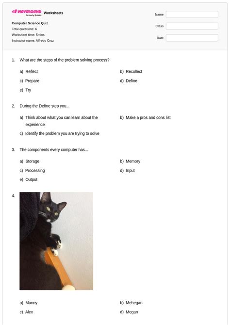 Computer Science Worksheets 的图像结果