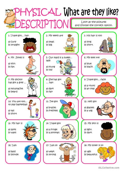 DESCRIBING PEOPLE greyscale + key p…: English ESL worksheets pdf & doc ...