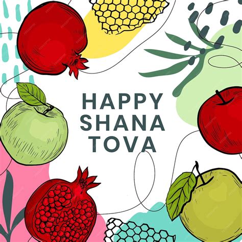 Free Vector | Hand drawn shana tova concept