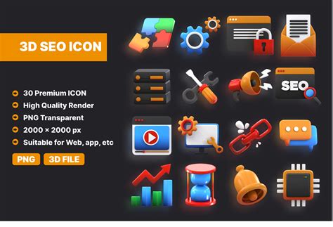 Premium SEO 3D Illustration pack from Seo & Web 3D Illustrations