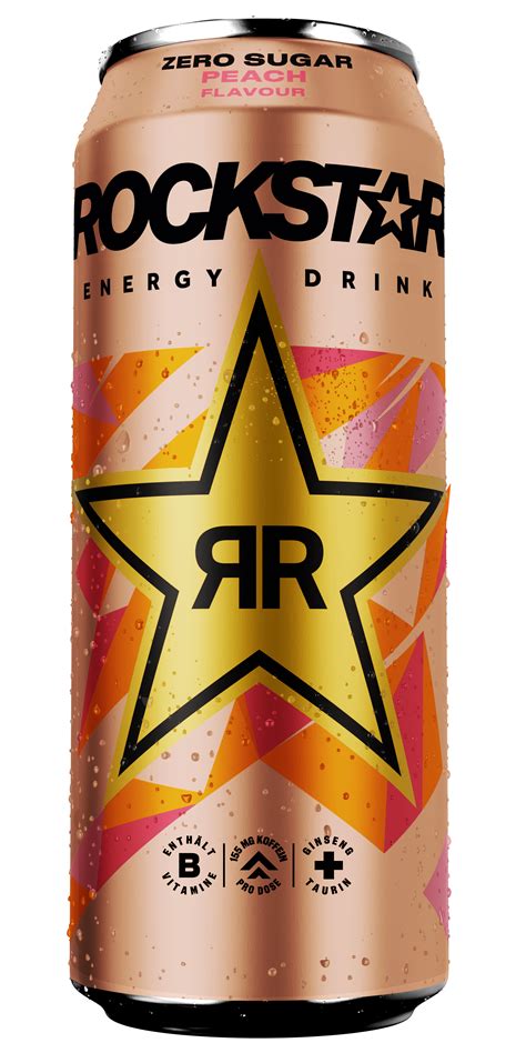 Rockstar Energy Can Rockstar Energy Drink Zero Sugar Peach 0,5l Bei
