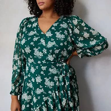 Plus Size LC Lauren Conrad High Low Wrap Maxi Dress