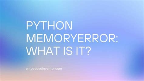 Image result for Memory Error in Python