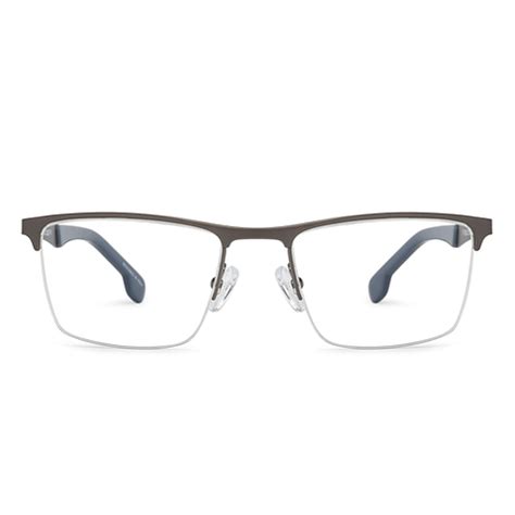 Buy Gunmetal Grey Half Rim Rectangle Vincent Chase SLEEK STEEL VP062 ...