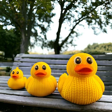 3D Printed Knitted Duck: Fidget Toy, Keychain, Easter Gift - Etsy