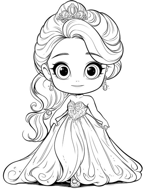 Little Princess Coloring Pages For Girls Printable