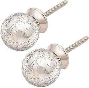 ATOM 2 Pack 1.25 inches Glass Knob for Cabinet, Drawer or Door ...
