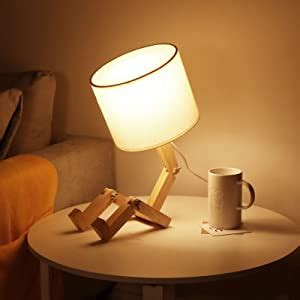 Smartway ® - 16 Watts Scholar Brown Wooden LED Table lamp (Warm White+ ...