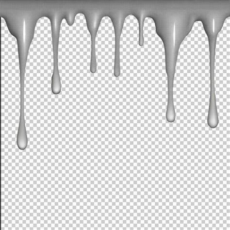 Grey dripping isolated on transparent background | Premium AI-generated PSD