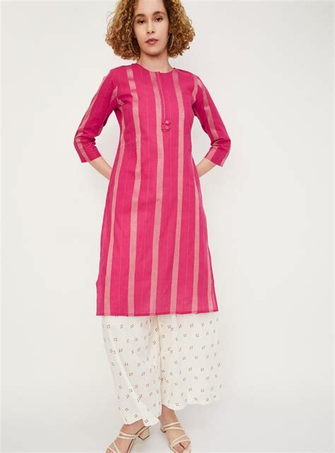 Buy Women Striped Straight Kurta Online at just Rs. 599.0 ...