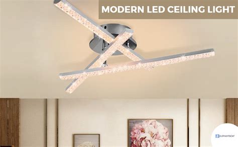 Buy ELEPHANTBOAT® Modern LED Ceiling Light LED 3 Color Geometric Art ...