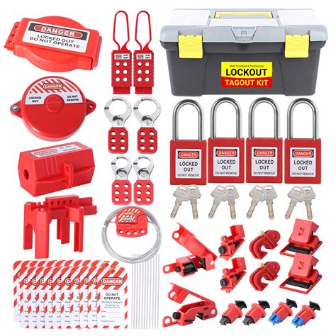 Multi-Functional Lockout Tagout Kit 70+ Pcs Loto Kit with Safety ...