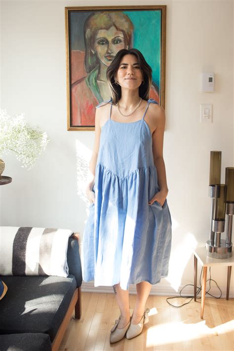 Eliza Faulkner Amelie Linen Dress - Blue | Garmentory