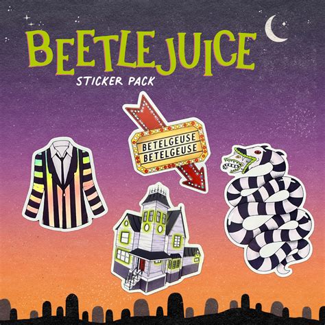 BEETLEJUICE Sticker Pack - Etsy