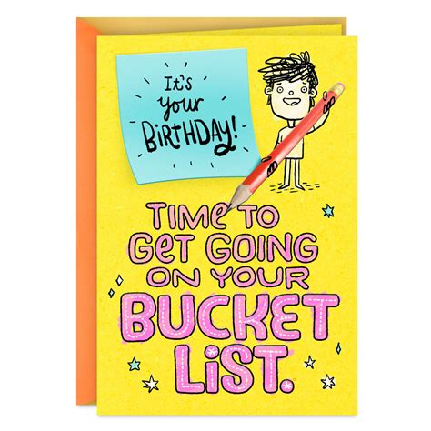 Bucket List Funny Birthday Card - Greeting Cards | Hallmark