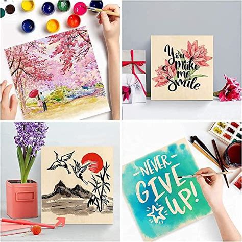 6 Piece Round MDF Boards for Art and Craft, Wood Round MDF Sheets for ...