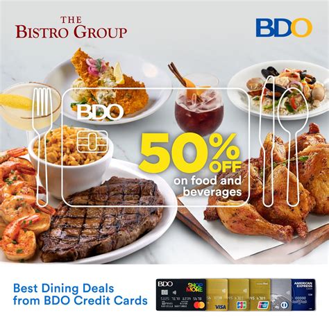 Manila Shopper: The Bistro Group x BDO Credit Card 50% OFF Promo