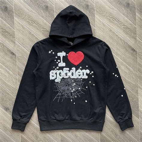 Sp5der I Heart SP5 Hoodie (custom) #sp5der... - Depop