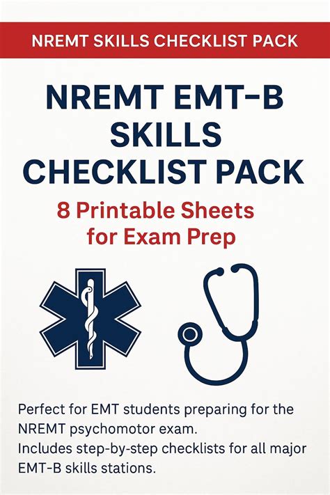 NREMT EMT Skills Checklist - Etsy