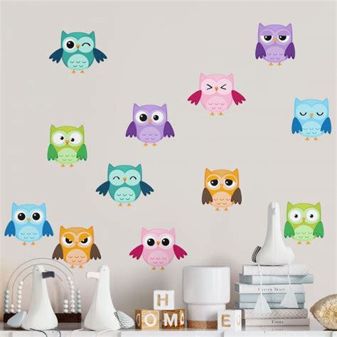 Owls Set - Wall Sticker | wall-art.com
