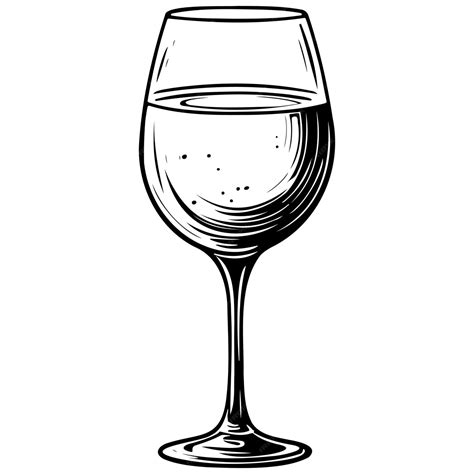 Drawing Of Wine Glass