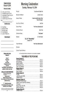 Fillable Online fbcpic February 16, 2014 - First Baptist Church of ...