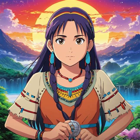 twilight studio ghibli style native america Prompts | Stable Diffusion Online