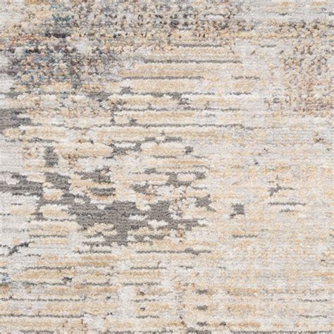 Nourison Modern Abstract 3 X 5 (ft) Beige Grey Indoor Abstract Area Rug ...
