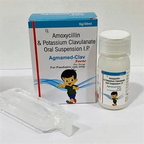 Pharmaceutical Dry Syrup - Amoxicillin And Potassium Clavulanate Oral ...