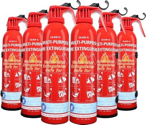 Fire Extinguisher for Home, 6 Pack Vehicle Fire Extinguishers for A B C K Fire Types, Portable ...