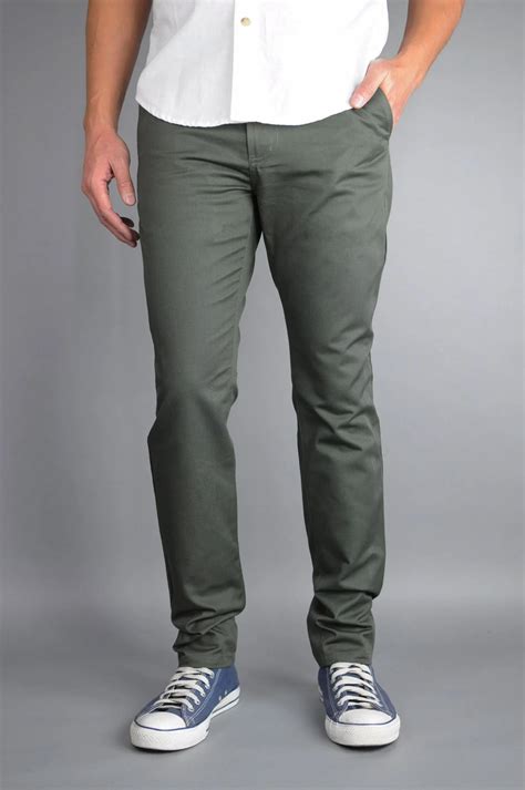 Army Green Chino Pants — Neo Blue Jeans – Made-in-USA Baggy Denim